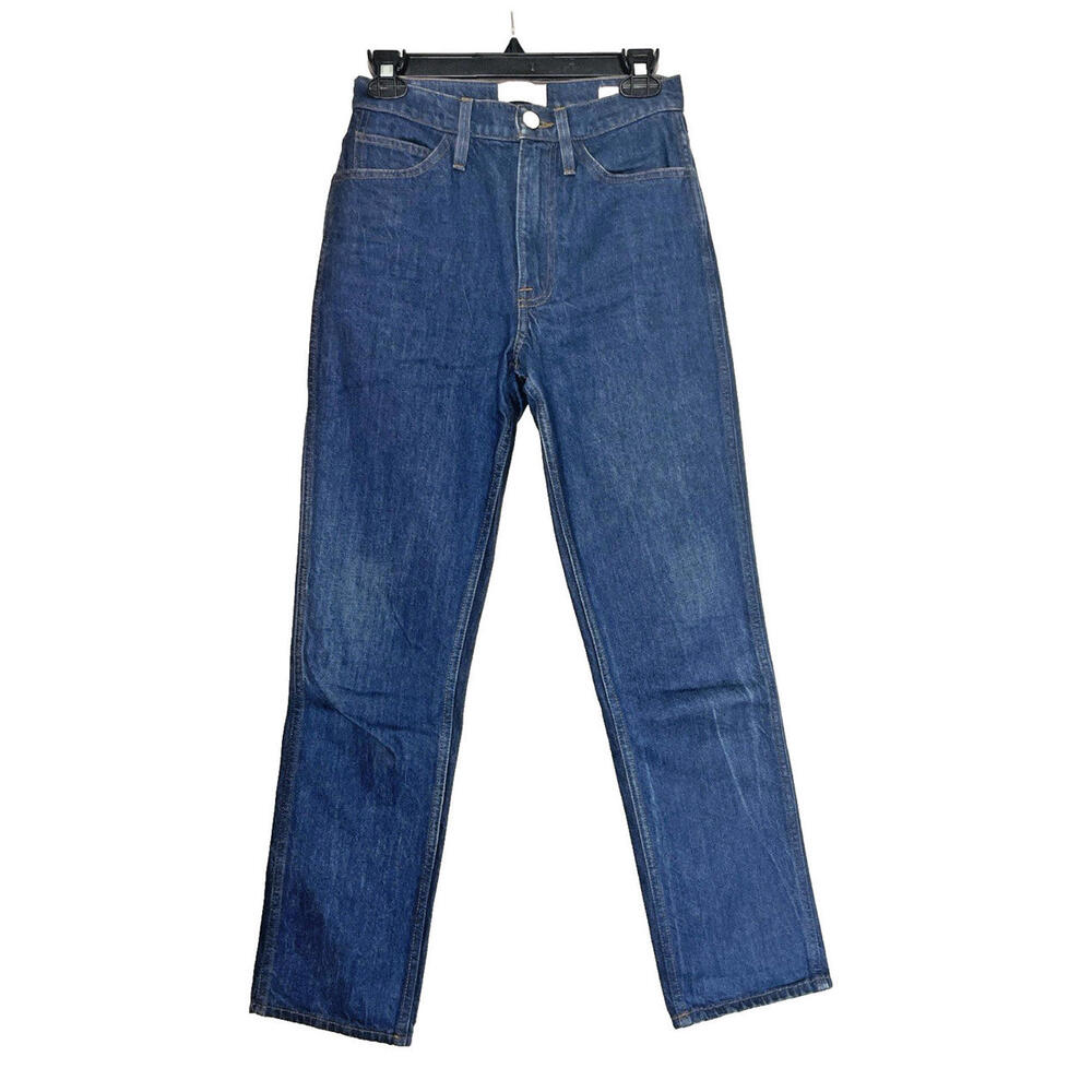 Frame Denim Womens 24 High Rise Straight Leg Cotton Made In Italy Vintage Style